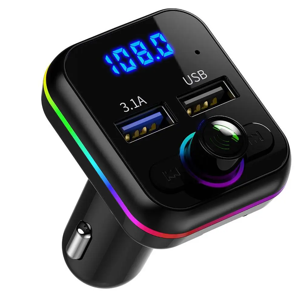 Auto MP3-Player Bluetooth Auto FM Player LED-Anzeige 2-Port- Zigarettenanzünder Adapter USB-Auto ladegerät Multifunktions- - AliExpress