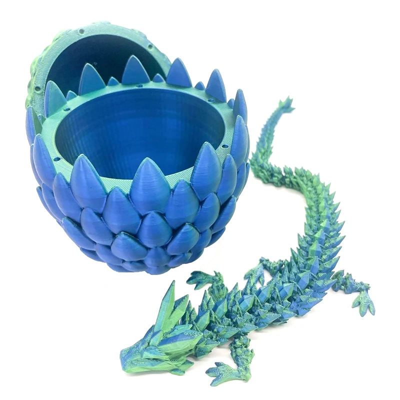 

Дракон в виде яйца-сюрприз орнамент в виде яиц с гибким жемчужным драконом, 3D Печатный подарок. Для детей, друг