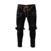 Ripped Hole Jeans for Men Hip Hop Cargo Pant Distressed Light Blue Denim Jeans Skinny Men Clothing Full Length Autumn Trousers 2
