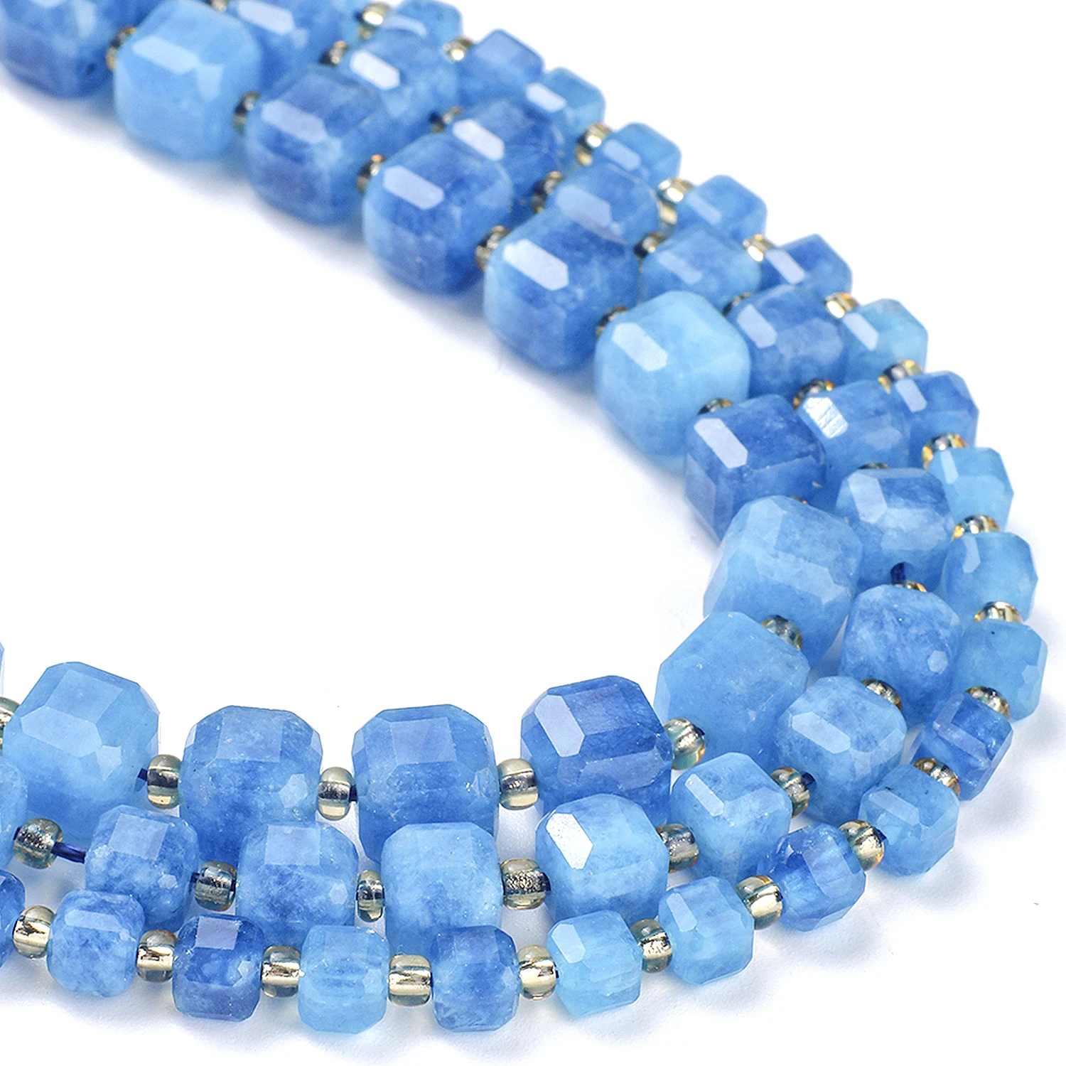 الأوجه الأزرق الأباتيت حجر الخرز الأزياء مربع مكعب الخرز لصنع المجوهرات سوار ذاتي الصنع الديكور الملحقات