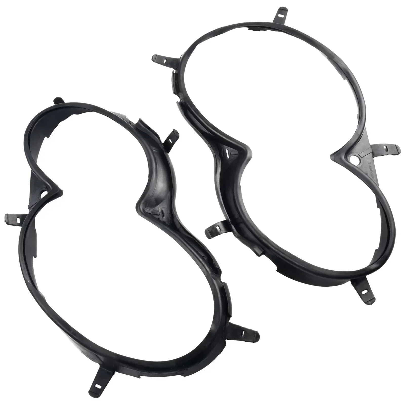 1 Pair Black Plastic Left Right Headlight Headlamp Gasket For Mercedes W209 CLK 2003-2009 2098260191 2098260291