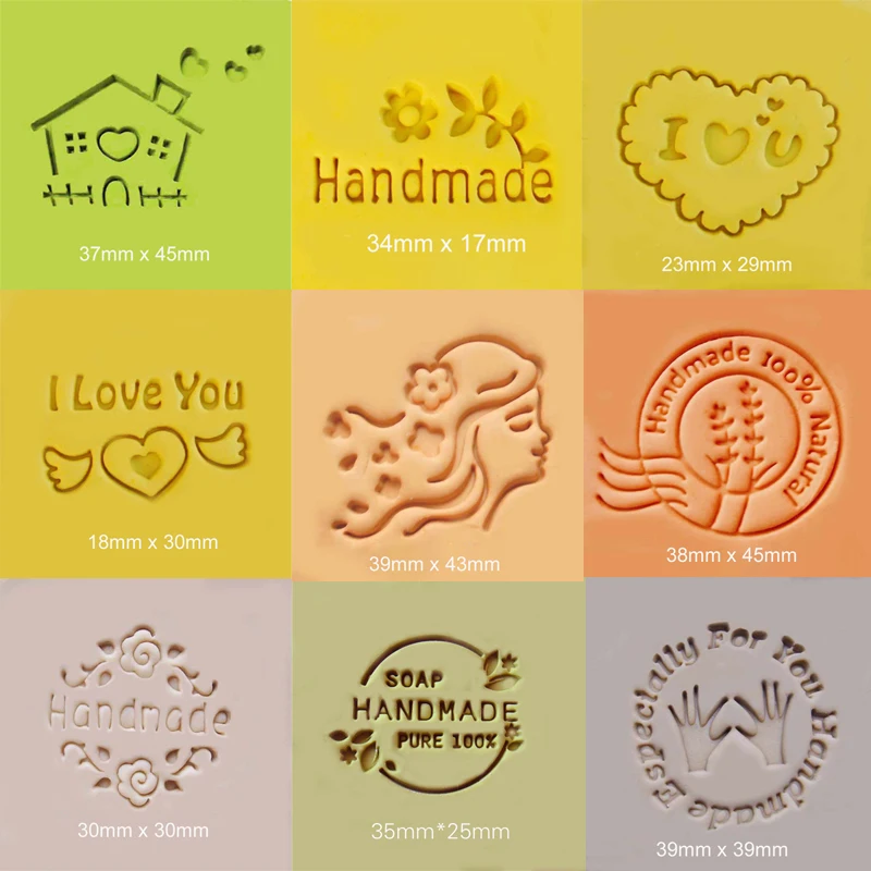 Soap Stamp B11】Handwritten Love Soap Stamp Soap Stamp - Shop olga