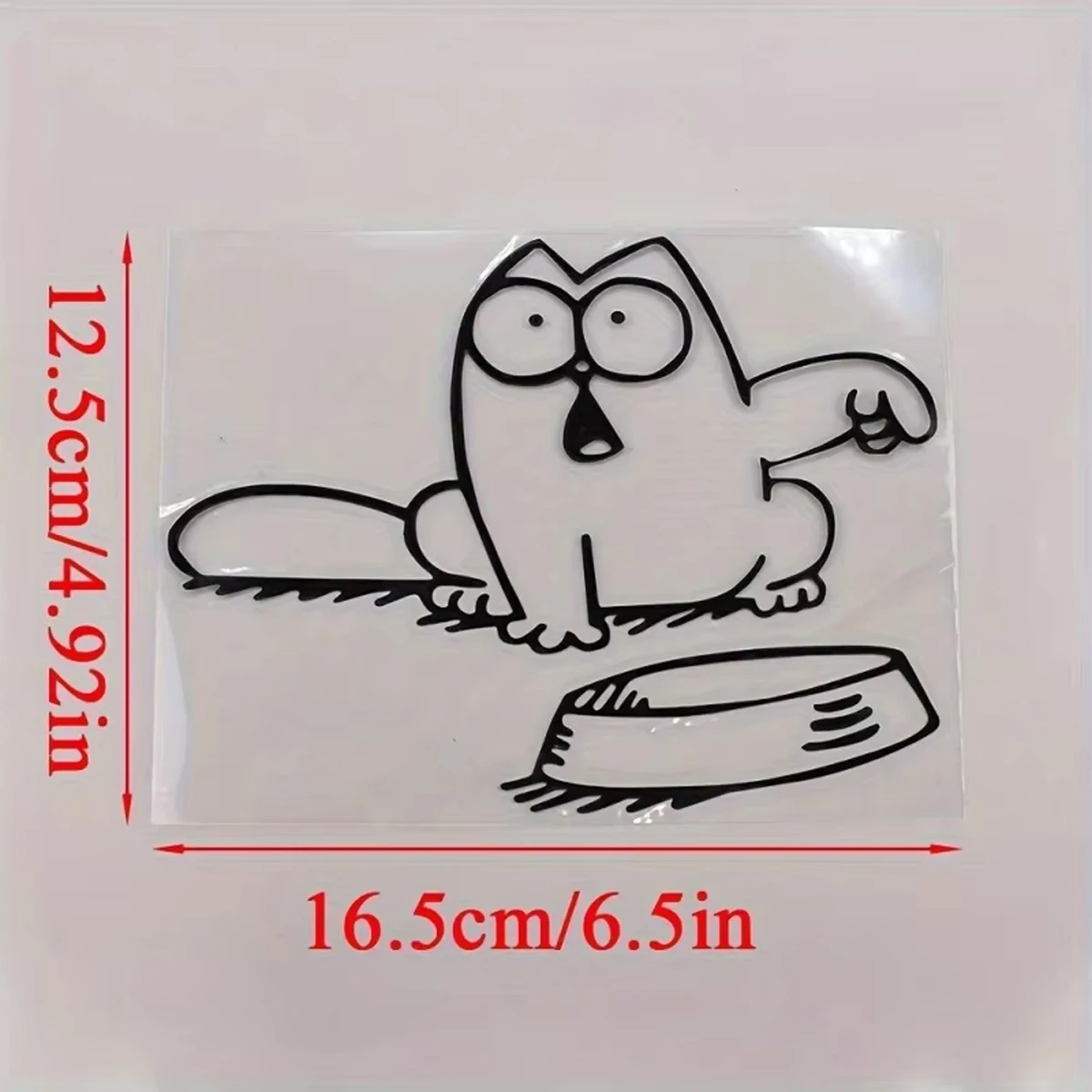 Whimsical Squirrel Fuel Tank Cap Car Sticker - Creative Line Art Vehicle Decal