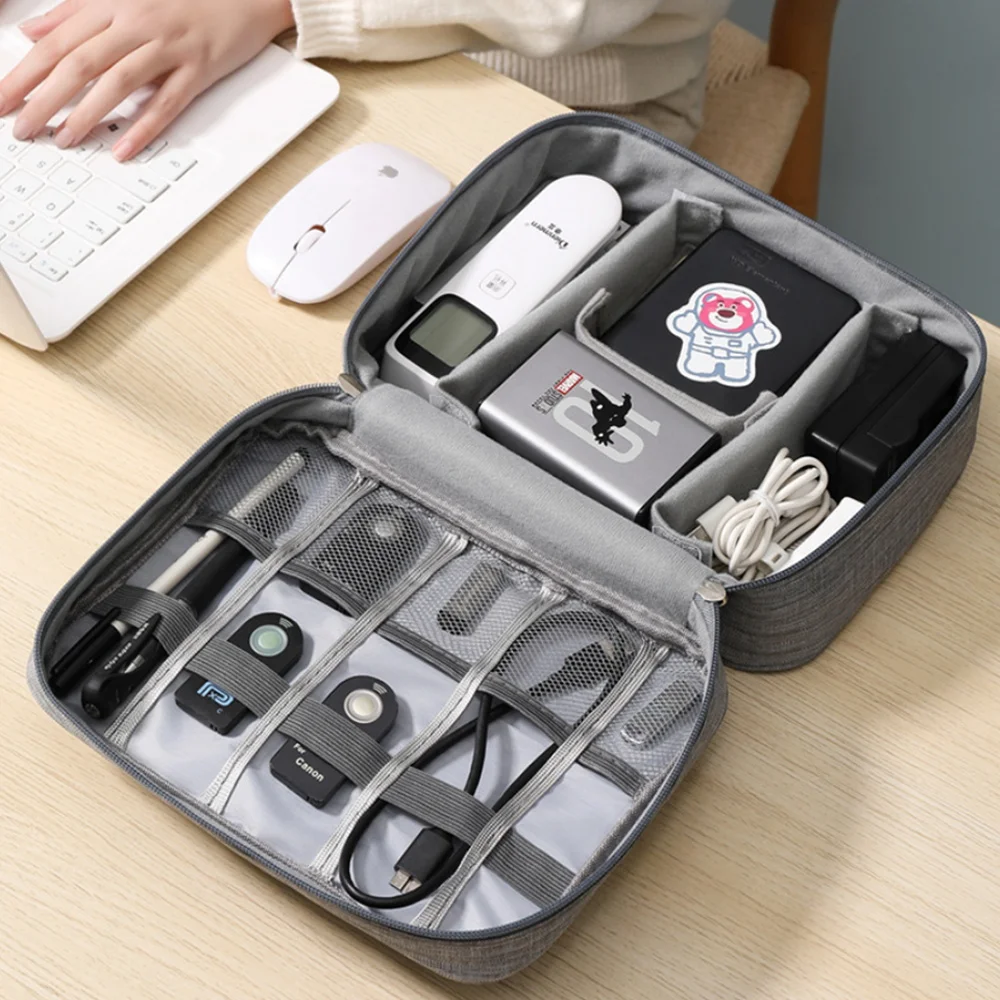 

Travel Cable Bag Portable Digital USB Gadget Organizer Zipper Power Bank Storage Case Cosmetic Pouch Kit Accessories Supplies