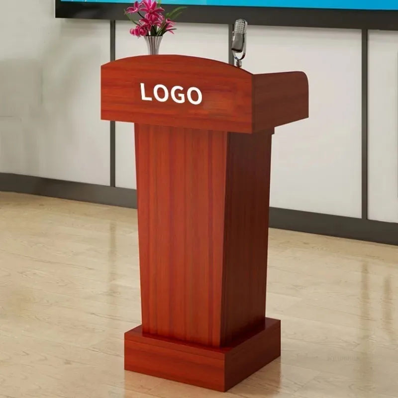 Modern Wooden Podium Speech Tables Hotel Welcome Desks Reception Table Host Emcee's Desk Shopping Guide Information Counter