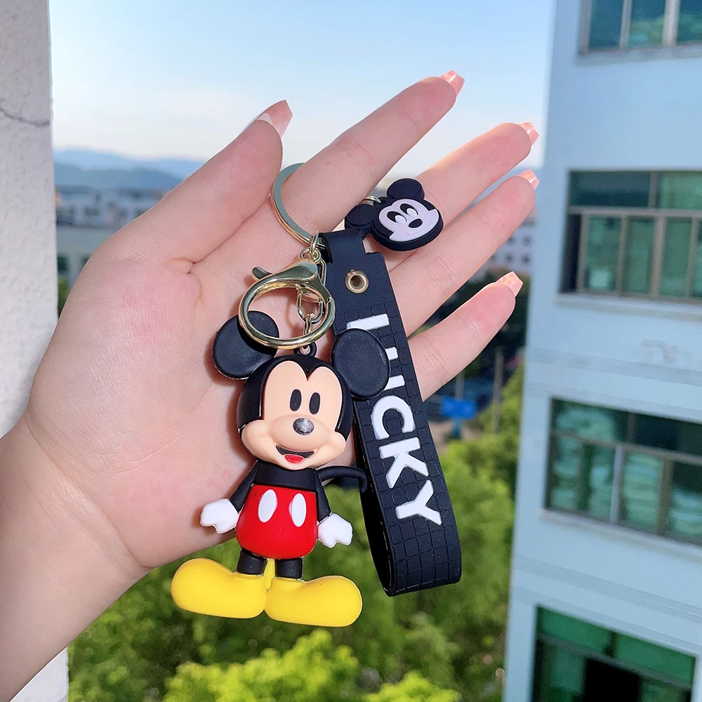 Disney Mickey Mouse Leather Tassel Keychain Cartoon Cute Keyring Fashion  Couple Bag Ornament Key Chain Car Pendant Holiday Gift - AliExpress