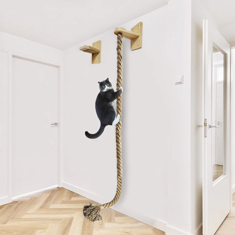 Cat Climbing Rope Wear Resist Climbing Training Rope Reusable Wall Mounted Rope for Cat Furniture Scratcher Play Equipment