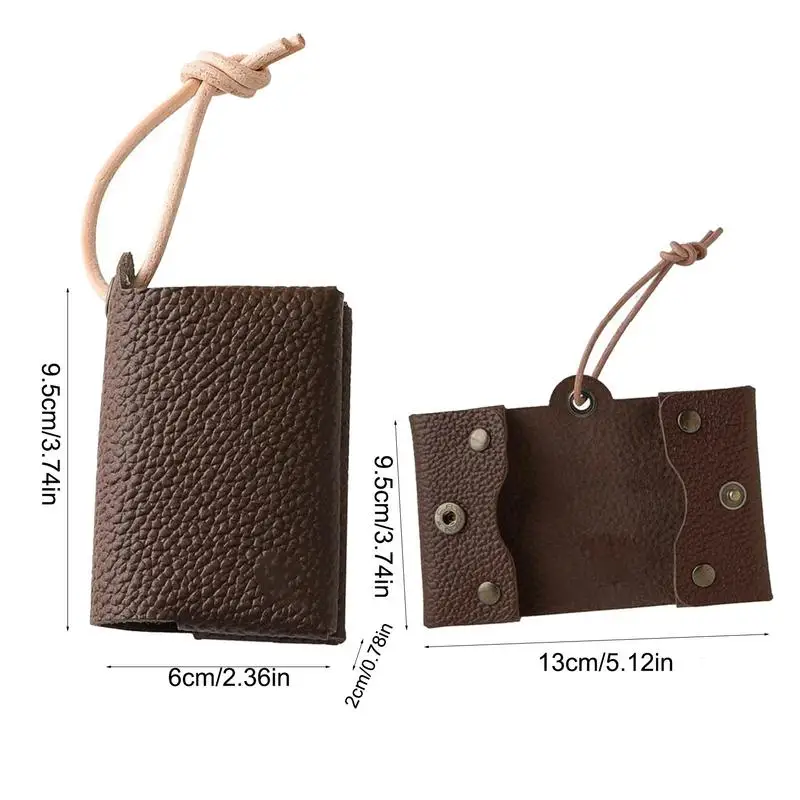 Portable Mini Japanese Pocket Paper Towel Box Leather Handheld Tissue Holder Household Items