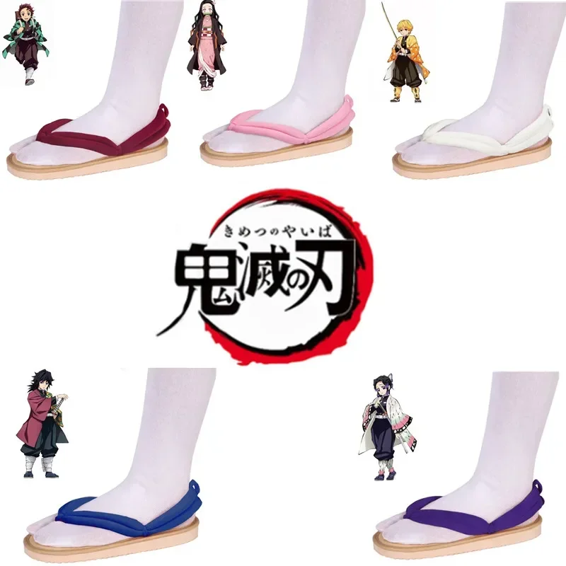 Anime Cosplay Scarpe Kamado Tanjirou Zoccoli Sandali Kamado Nezuko Geta Kochou Shinobu Infradito