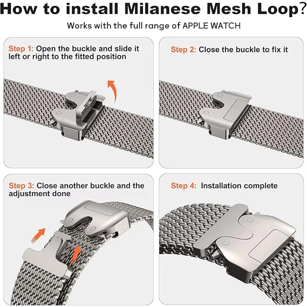 Parachute Strap with Milanese Loop