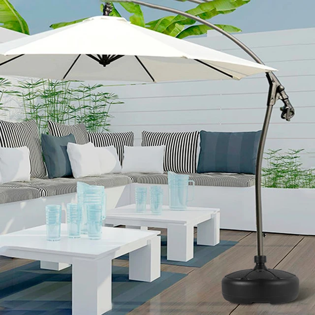 Kültéri Kerti Tengerparti Esernyő Állvány Műanyag Parasol Alap Terasz Rúd Átmérője Alapállvány Kiegészítők - Image 3