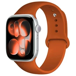 Premium Silicone Sport Band for Apple Watch - Flexible and Durable Strap (13 Orange)