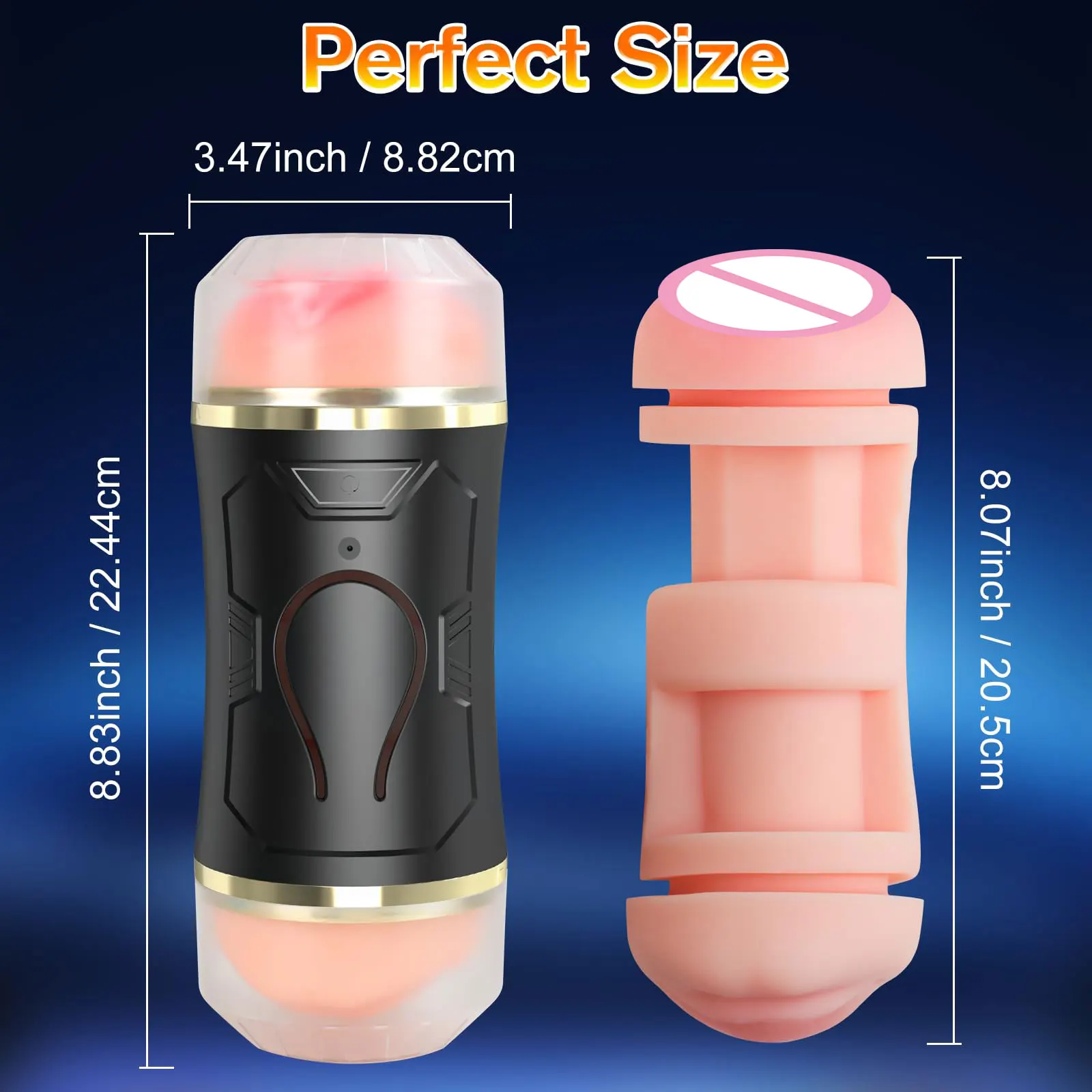 3 in 1 Realistic Vaginal Automatic Male Masturbator Open Ended Blowjob Pocket Pussy Oral Vagina Anal Silicone Ass Adult Sex Toys Male Masturbator Male Masturbator Cup Male Masturbation Aid