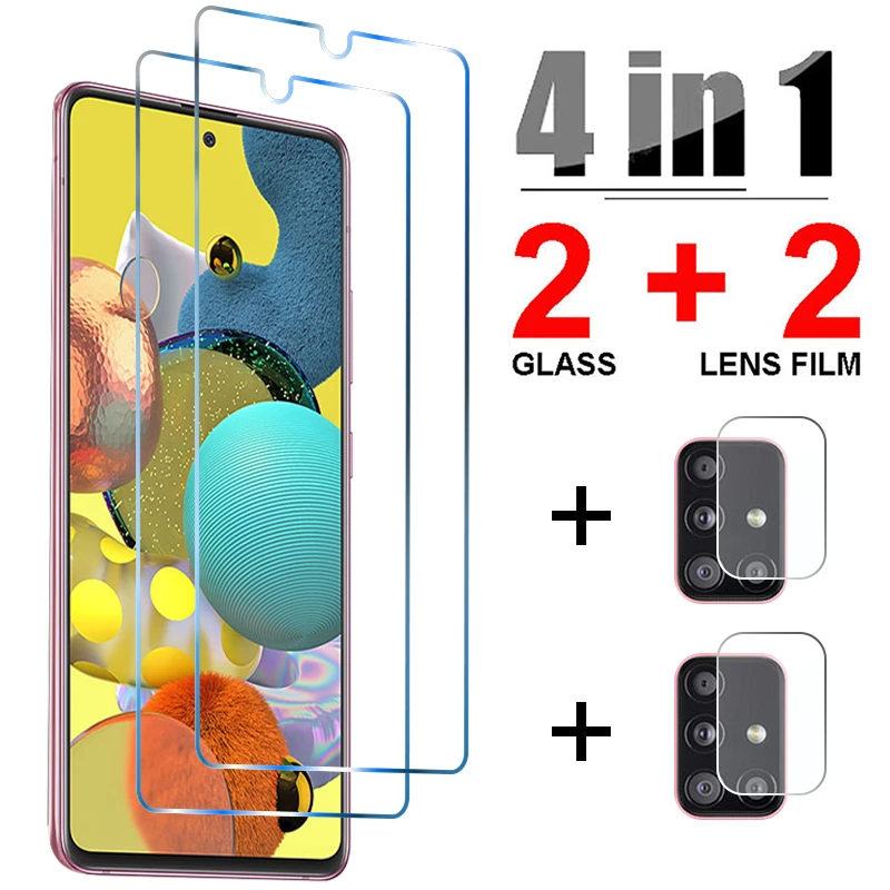 phone screen cover 4in1 Tempered Glass for Samsung A52 A32 A72 A42 A12 5G Camera Lens Screen Protector for Samsung A21S A51 A71 A31 A41 A11 Glass best screen guard for mobile