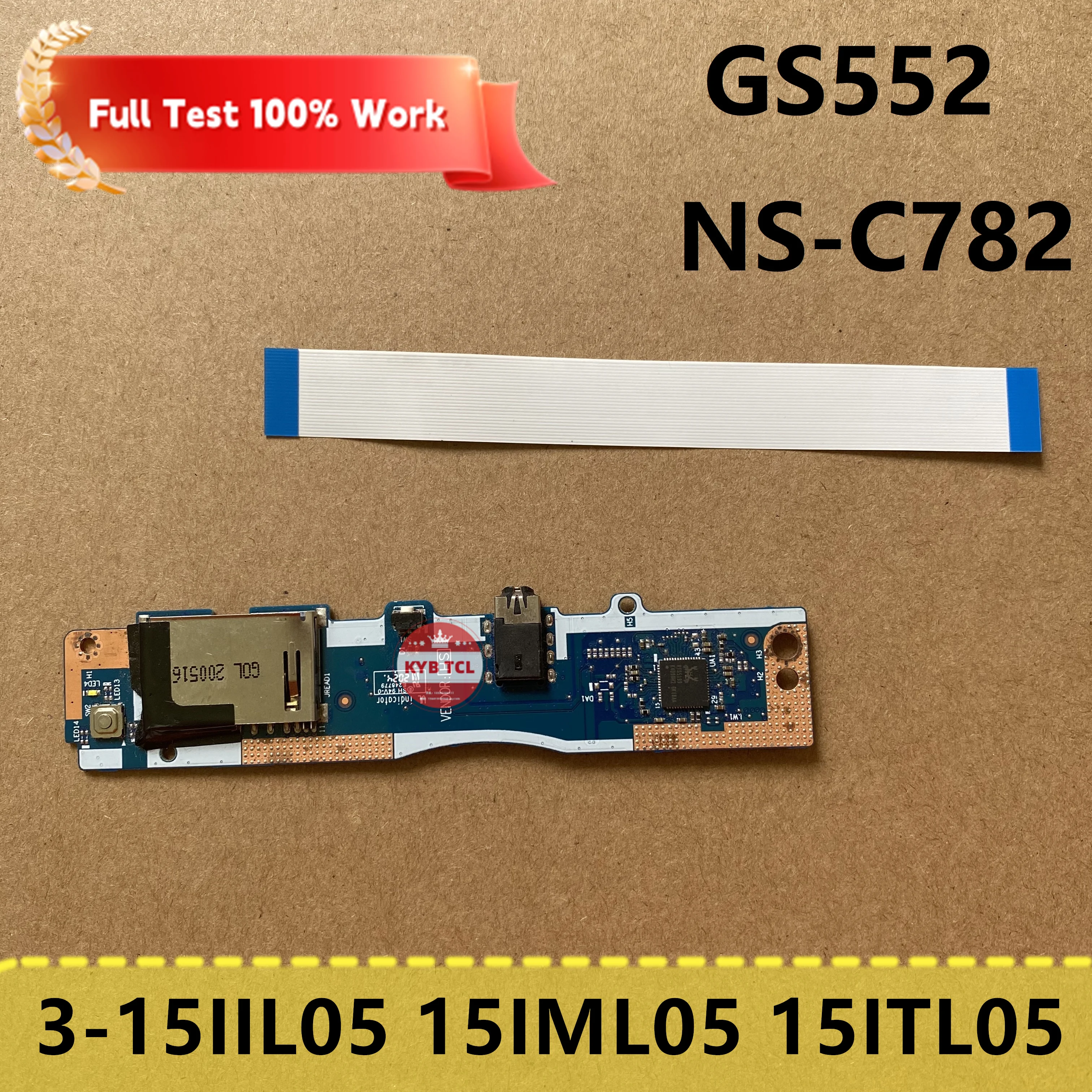 

Lenovo Ideapad 3 15IIL05 3- 15iml05 3- 15itl05 подлинной кнопки питания ноутбука настольный переключатель карты читатель аудио IO + кабель GS552 ss-c782 ноутбука
