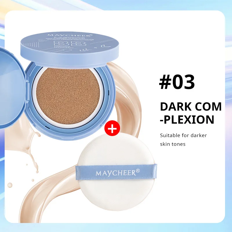 MAYCHEER Longlasting Waterproof Sweatproof Cushion BB Cream Anti-Sweat Oil Control Concealer Natural Foundation Wholesale Makeup 6