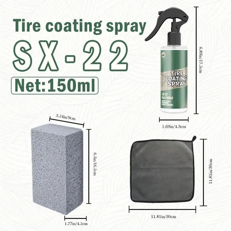 Tire And Wheel Cleaner 150ml Long Lasting Wheel Cleaning Spray Kit Tire Dressing Polishing Agent Car Detailing Rim With