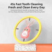 1/3 pcs U-shape Kids Toothbrush BPA Free 360-Degree Oral Cleaning Soft Silicone Brush Head for 6-12 years old baby 4
