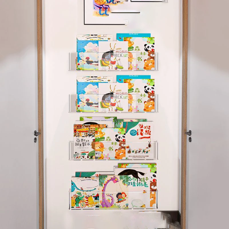 Acrylic Children's Wall-Mounted Picture Book Display & Storage Stand
