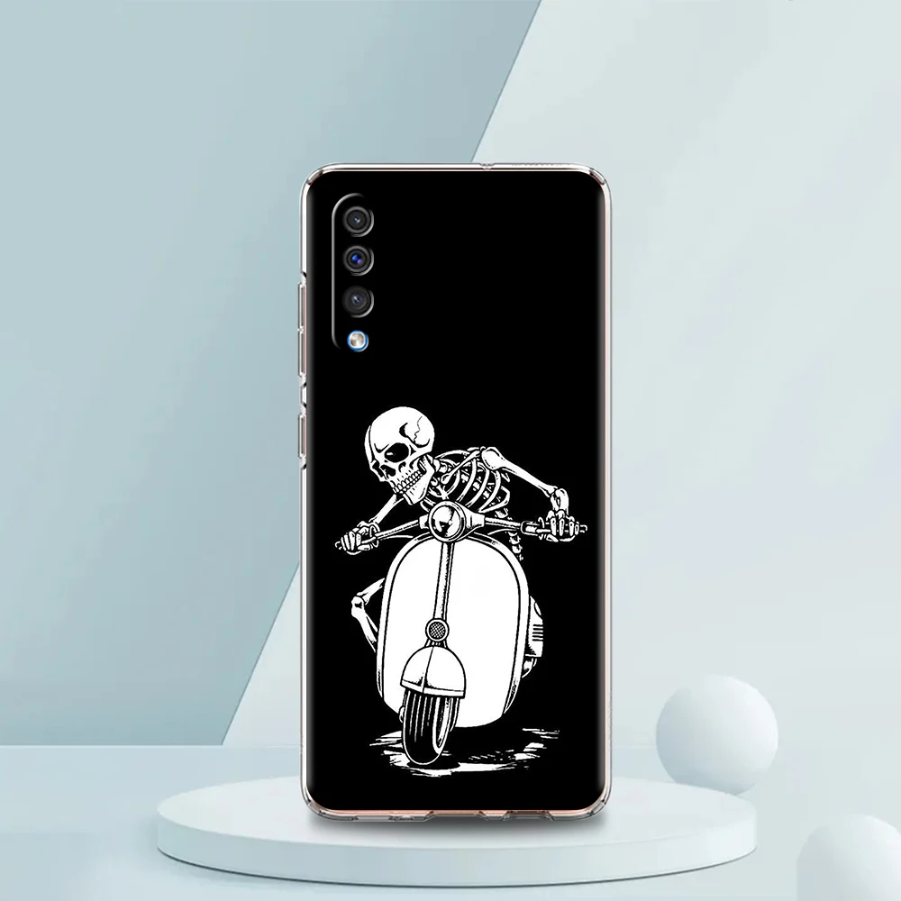 Cartoon Motorrad Transparent Telefon Fall für Samsung Galaxy A12 A22 A50 A70 A40 A10 A20 A30 A02 A03S A04 Abdeckung Silikon Shell – Detail 8
