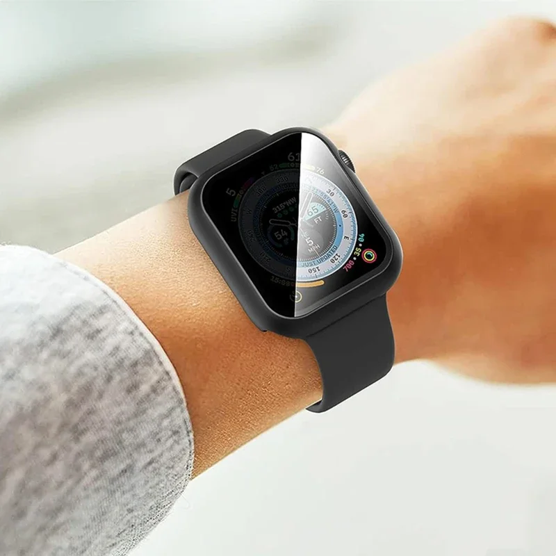 Premium Tempered Glass Screen Protector with Protective Cover for Apple Watch - Durable, High-Definition Shield for Ultimate Screen Protection
