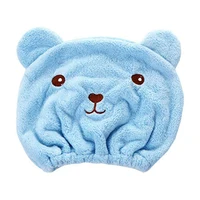 Latest Microfiber Dry Hair Towel Cute Bear Women And Child After Shower Hair Drying Hat Absorption Turban Towels Bathing Tools 5