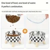 Stainless Steel Raised Pet Bowl,Cat Water and Food Dish, Spill-Proof Detachable Feeding Bowl for Small Pets Suitable for Puppies 3