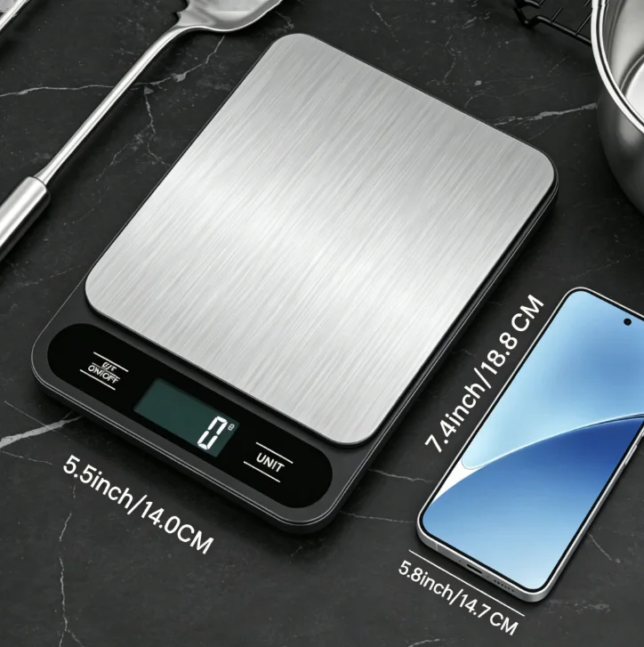 Sleek Modern Design Digital Kitchen Scale