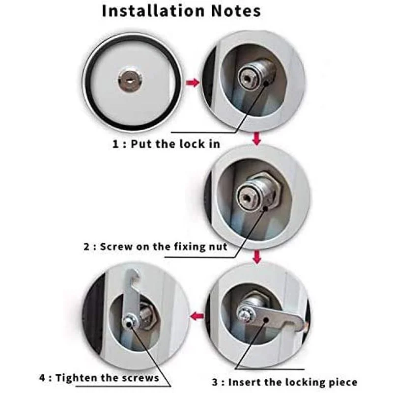 Drawer Cabinet Locking Security Cylinder Cam Lock w 2 Keys 19mm x 16(20/25/30/35/40)mm Thread cabinet door lock door lock buckle drawer lock