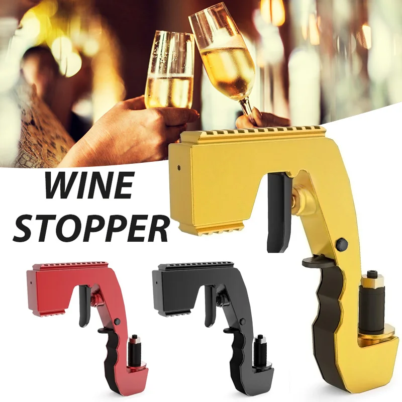 Champagne Gun Shooter, arVin Beer Gun Champagne Spray Gun Wine Bottles  Stopper, Alcohol Squirt Gun Adjustable Dispenser, Shark Atmosphere Props  for