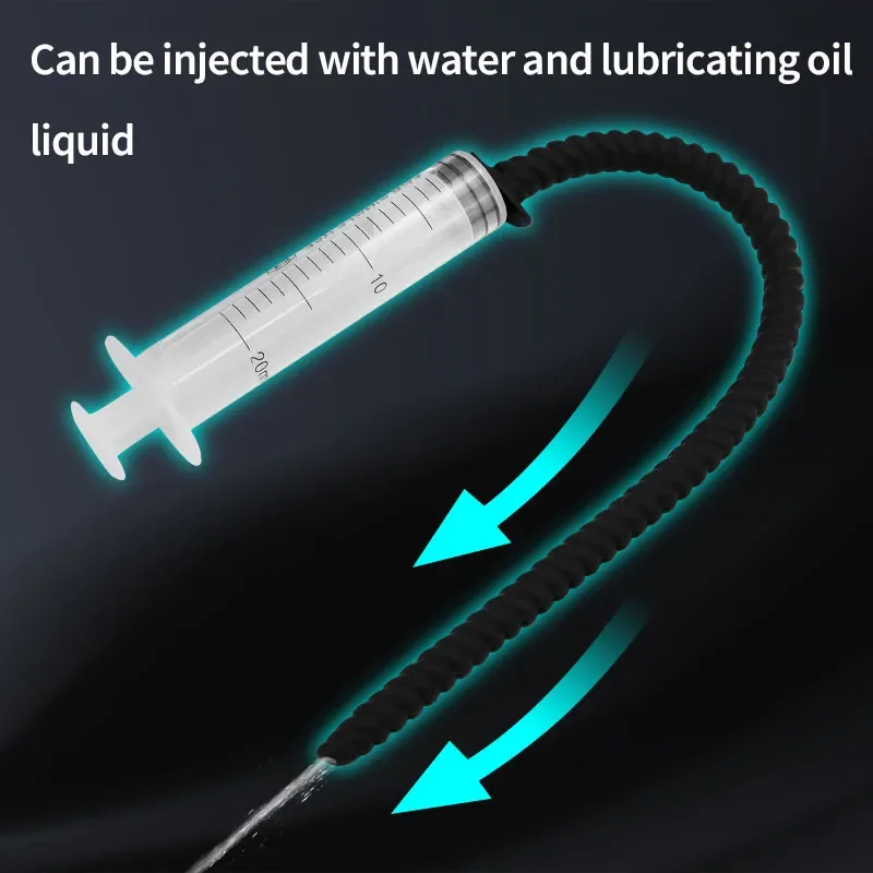 Urethral Dilator Male Spray/Washing Syringe Urethral Plug Urethra Dil Sounding Penis Plug Urethra Stimulate Dilator Masturbation Rod Sex Toy