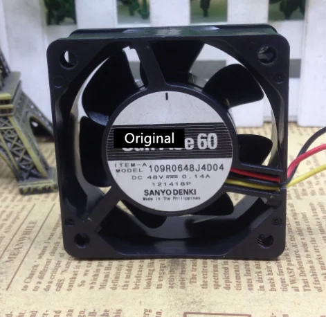 

Original 100% working 109R0648J4D04 DC 48V 0.14A axial cooling fan 6025 60*60*25mm 60mm