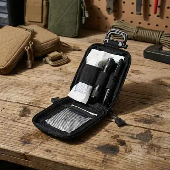 Borsa Porta Attrezzi EDC da Esterno, Organizer per Gadget EMT, Piccola Borsa Tascabile per Viaggi, Escursioni, Campeggio, Caccia, Accessori da Cintura