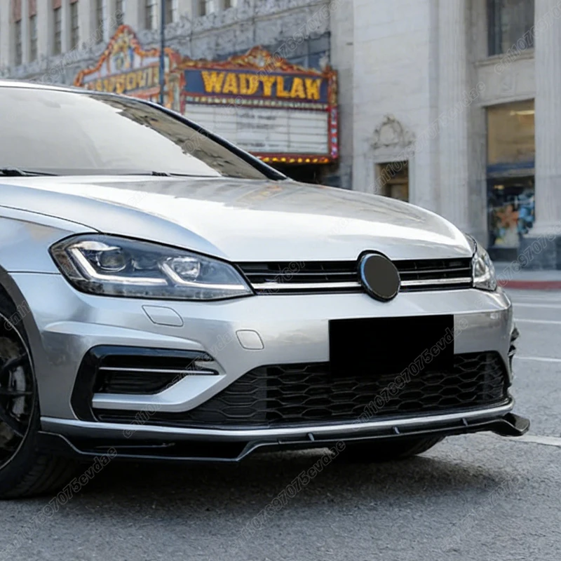 폭스바겐 골프 7 7.5 GTI GTD R R-라인 2013 2014 2015 2016 2017 2018 2019 2020 맥스톤 스타일 자동차 프론트 범퍼 스플리터 립 바디 키트
