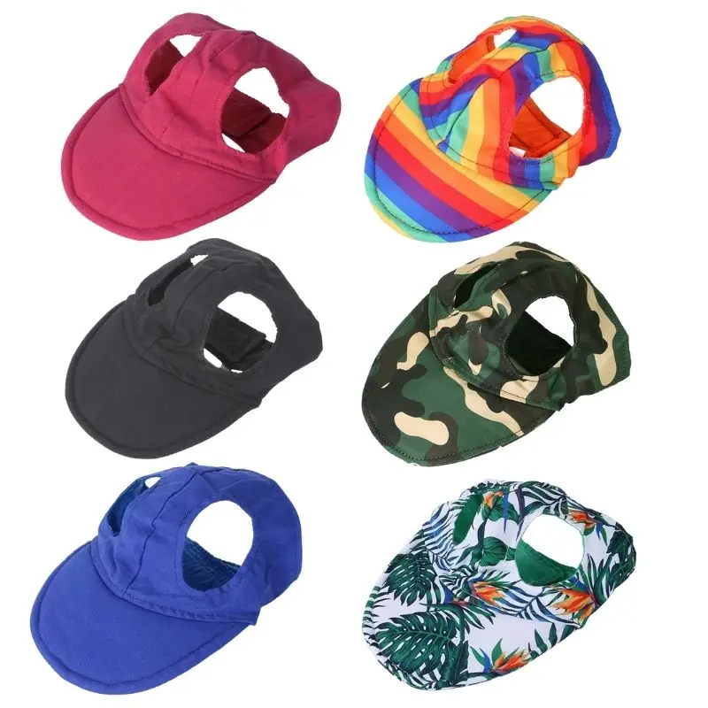 SummerPetBaseballCapPetHatWithEarHolesSunscreenDogCapFor