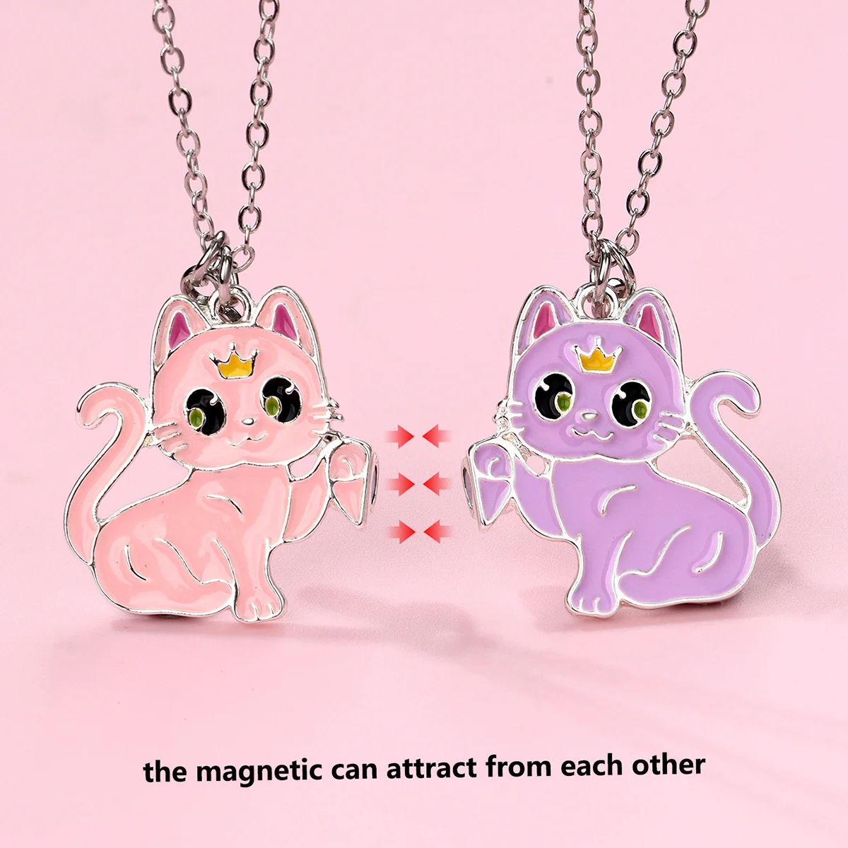Magnetic Cat BFF Necklace Set (2 Pcs)