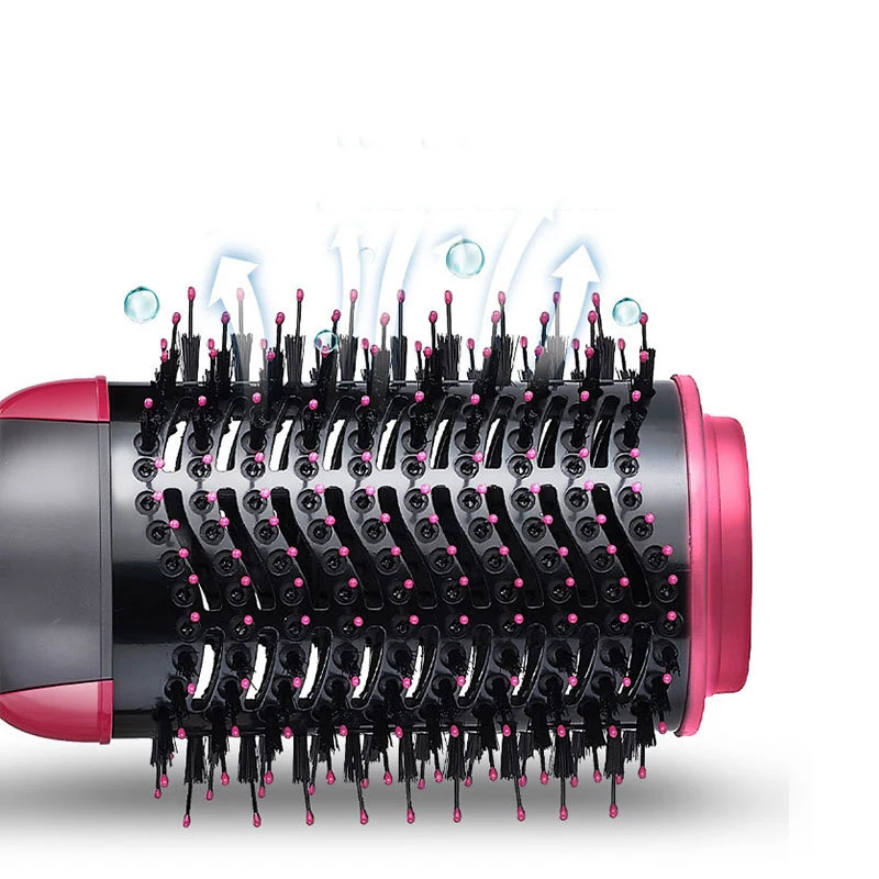 New upgrade Dual voltage 100-240V Hair Dryer Brush Straightener Curler Comb Electric Blow Roller Styler