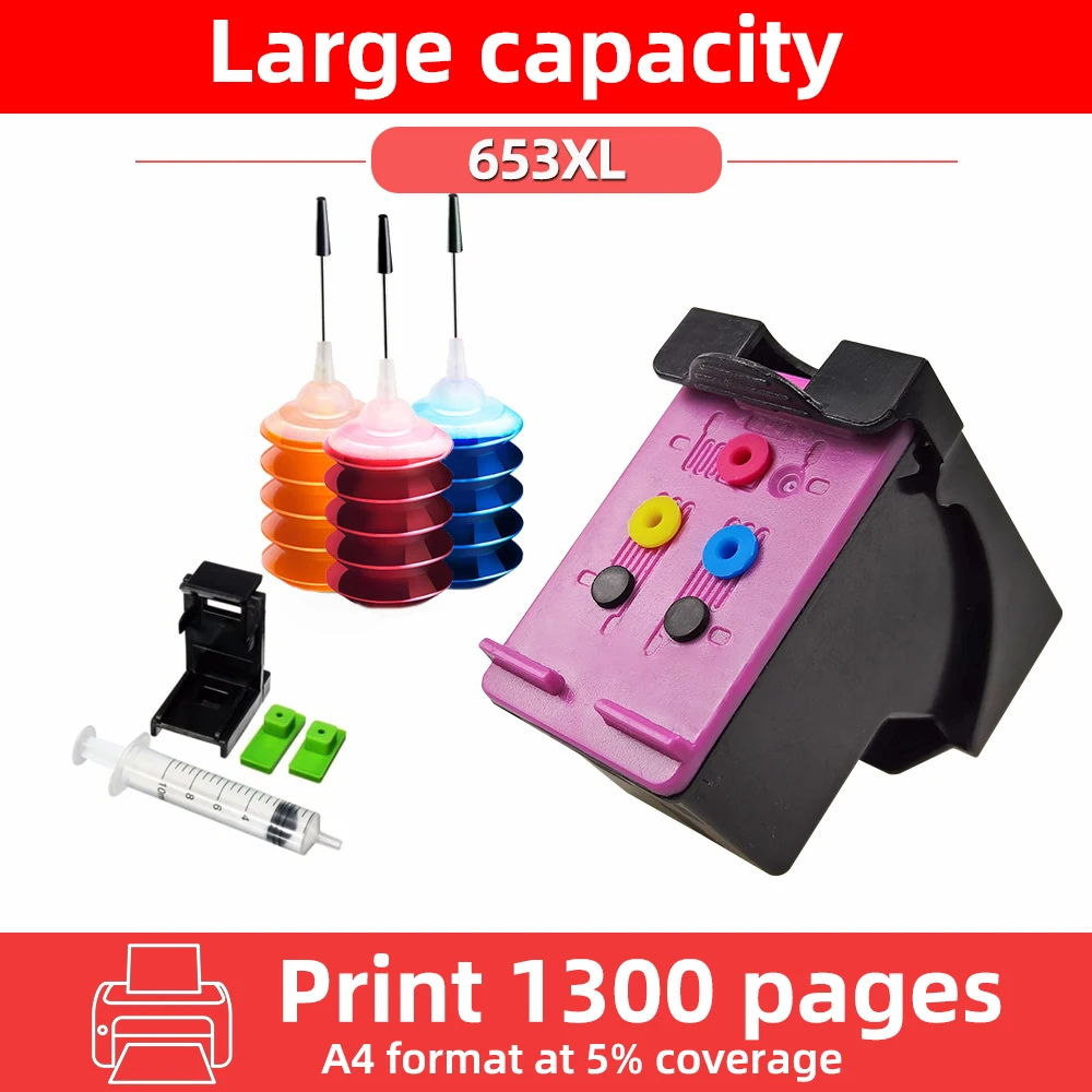 653XL 6075 6475 Ink Cartridge Compatible for HP 653 Deskjet Ink Advantage 6075 6475 Printer replacement printer cartridges Ink Cartridges