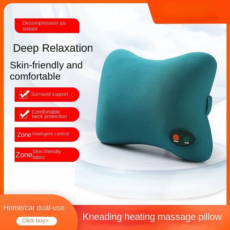 USB Massage Pillow Cervical Spine Massager Electric Vehicle Home Massage Neck Protection Sleep Bone Pillow  Neck Messager