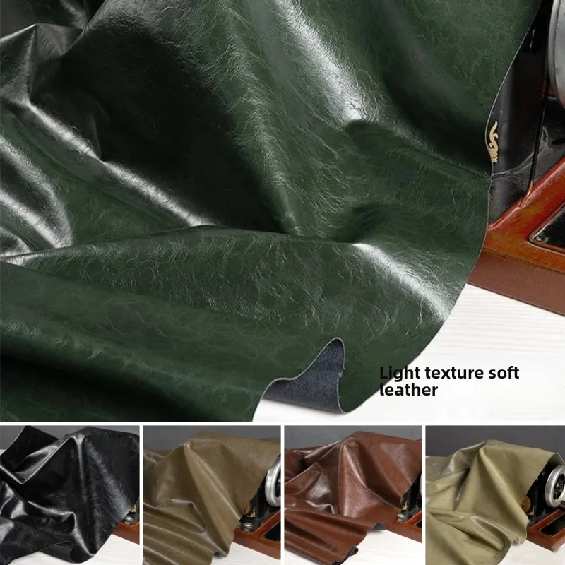 PU Leather Fabric Soft Clothing Designer Fabric Apparel Sewing Cloth for 50x138cm Diy Material