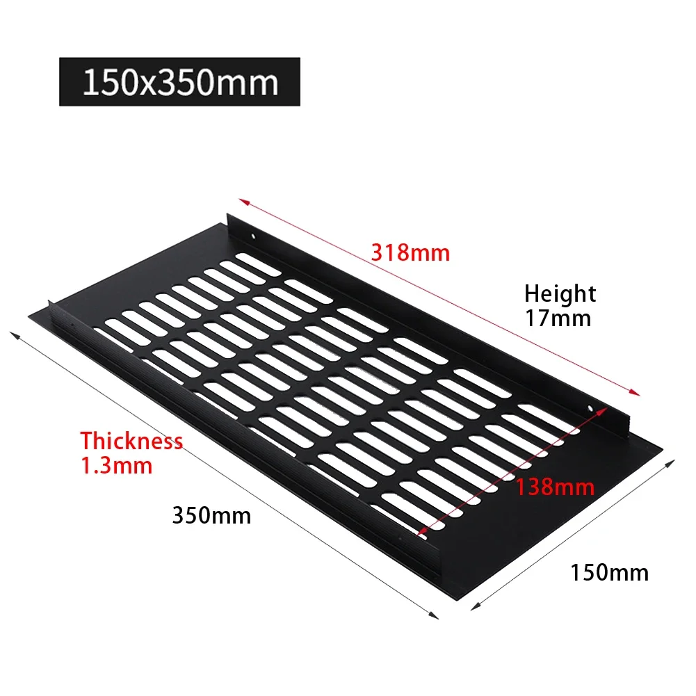 150mm Wide Vents Perforated Sheet Aluminum Alloy Air Vent Cabinet Wardrobe Ventilation Grille