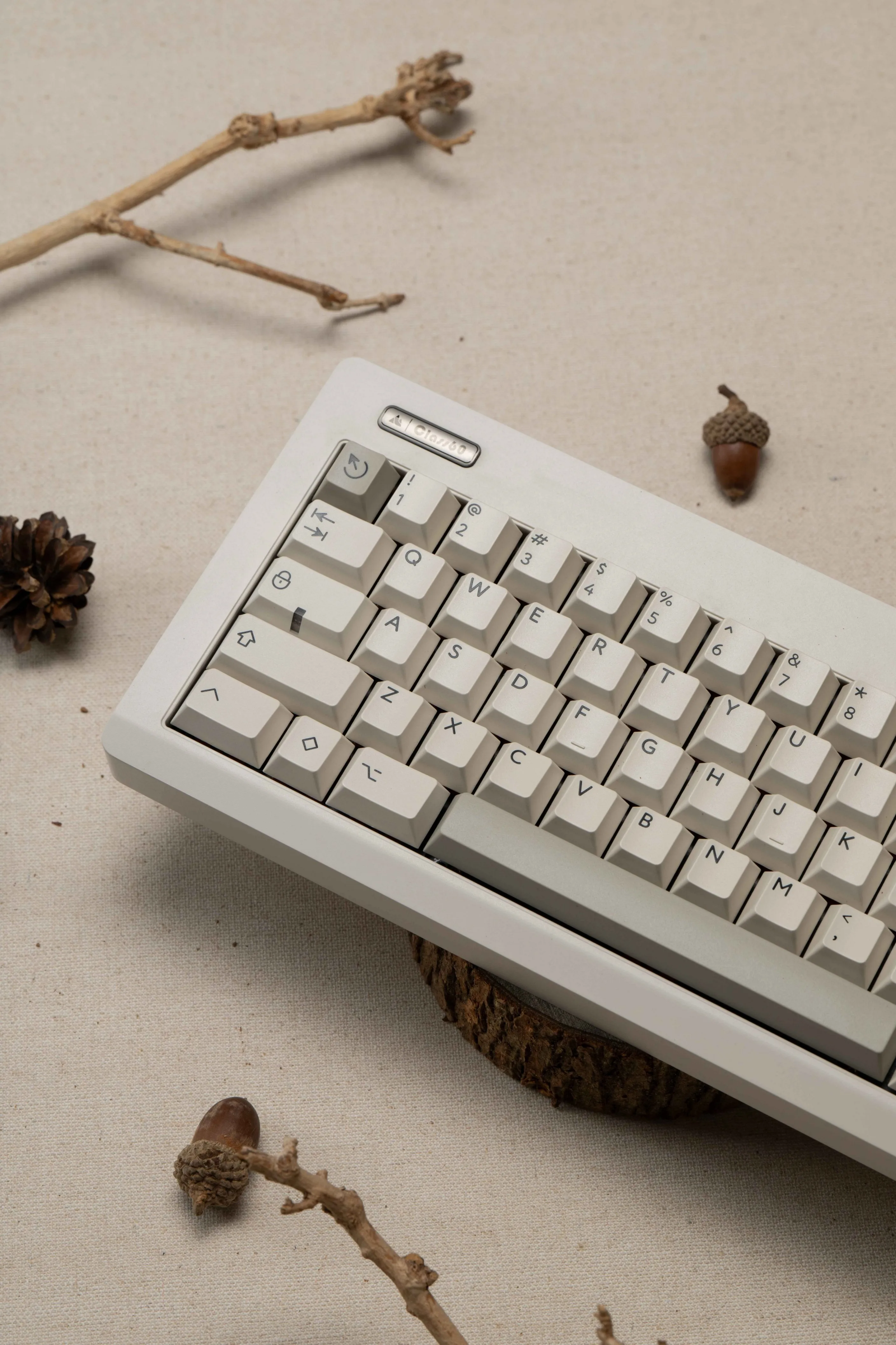 Base Kit] PBTfans Pastel gray PBT material Cherry profile