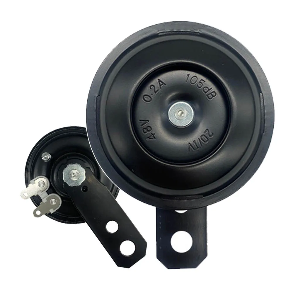 Universal Waterproof Electric Horn Kit - Loud 105dB Round Speaker for Motorcycles, Bicycles, and Scooters