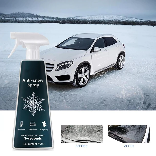 Windshield Defroster Spray 100ml Effecient Defroster Spray For Car  Windshield Fast Acting Defroster Spray Protective Car