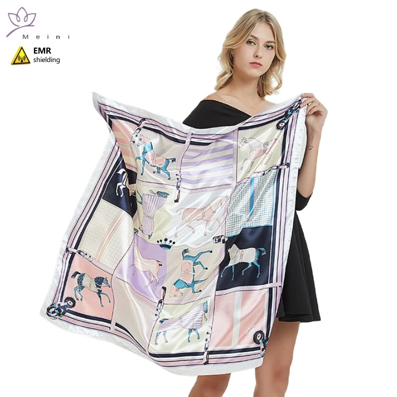 

Authentic radiation protection 100% silver fiber lining scarf scanners, Mobile phone Electromagnetic radiation shielding scarf