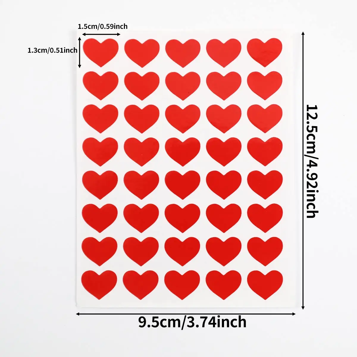 미니 레드 하트 스티커 10팩, 달콤하고 귀여운 스타일, 밀봉 및 장 스티커, 결혼식 선물 및 저널링 콜라주에 적합