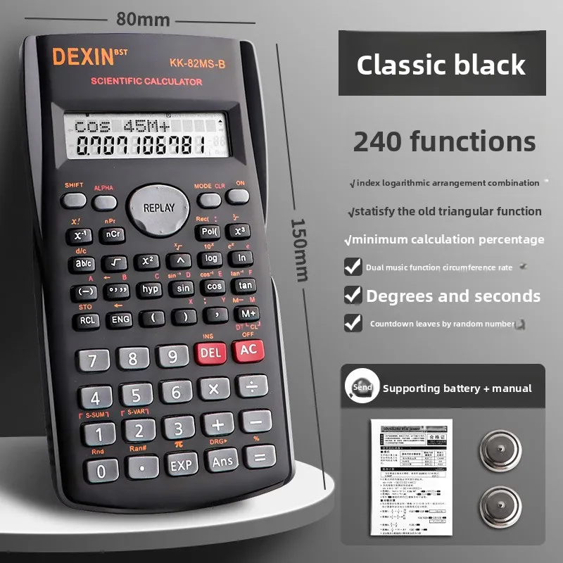 Calculator Student Scientific for Exams Accounting Functions Electronic Computer Primary School Grade Four CPA Special Use