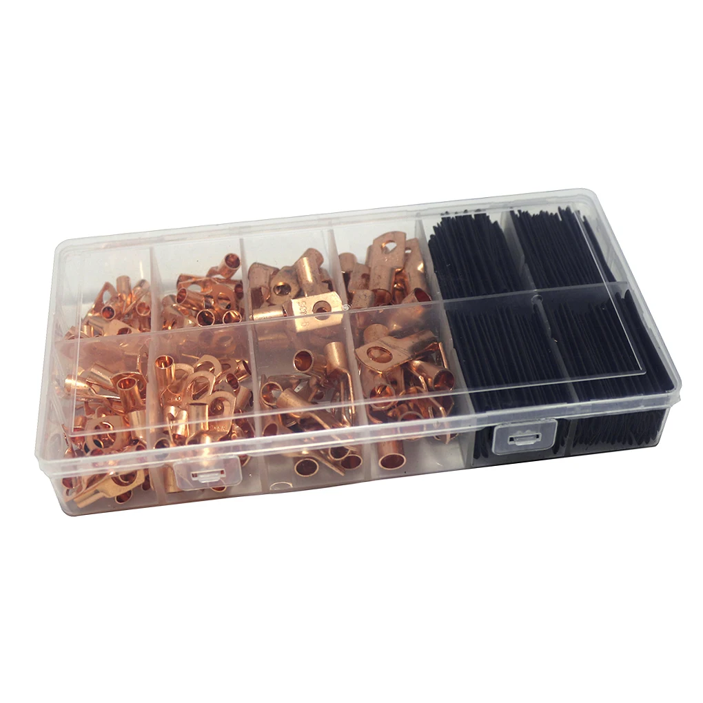

260pcs Professional Crimping Terminal Plug Spring Terminal Set Cable Lugs