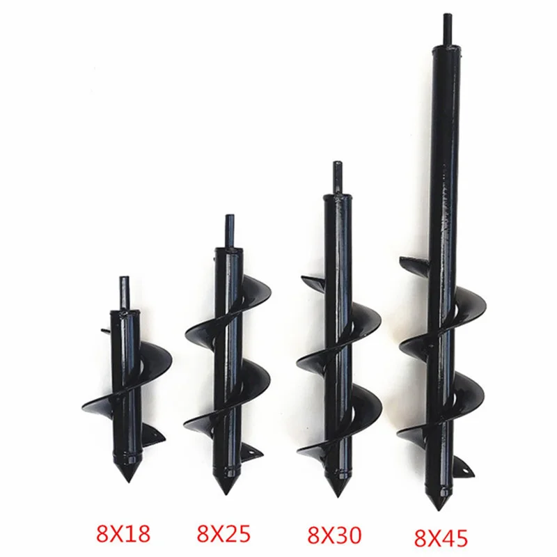 

9x25/30/45/60cm Garden Auger Small Earth Planter Drill Bit Post Hole Digger Earth Planting Auger Drill for Electric Drill