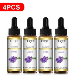 Palo Santo Natural Essential Oil Blend with Glass Dropper - Aromatic Botanical Collection - 10ml (4pcs Lavender)
